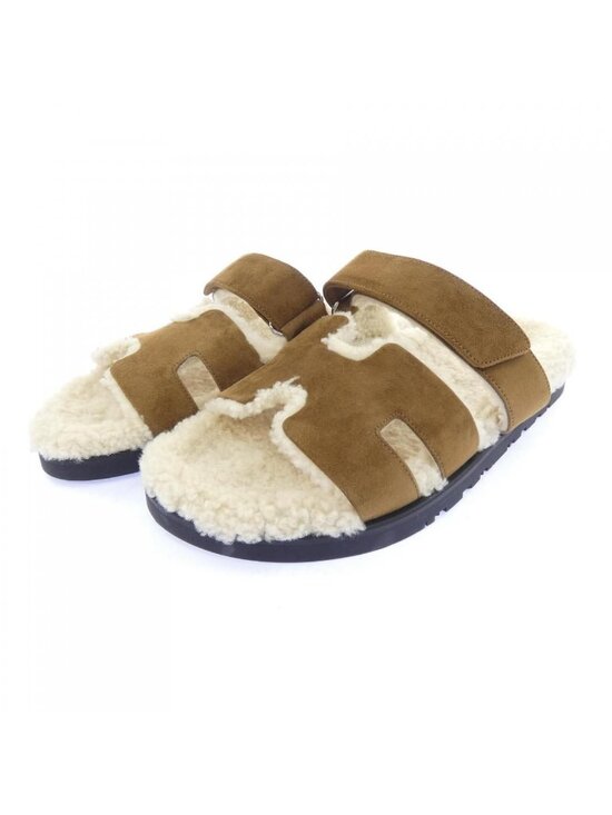 Hermes Chypre Sandals Brown main image 4